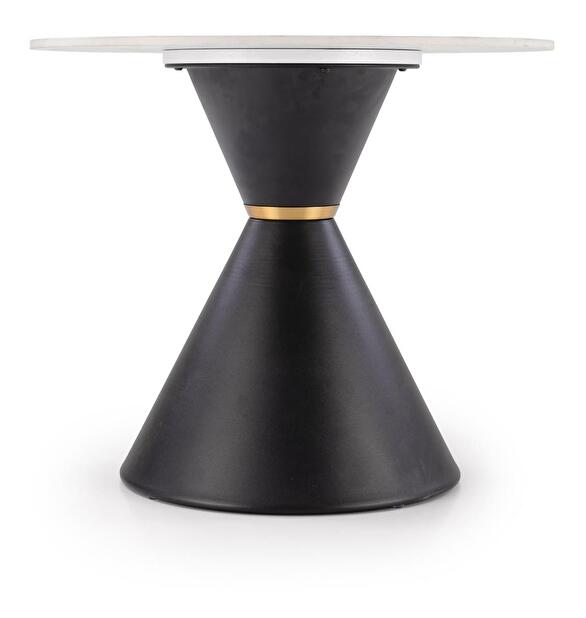 Konferenční stolek Gorro S (bílý mramor + černá)