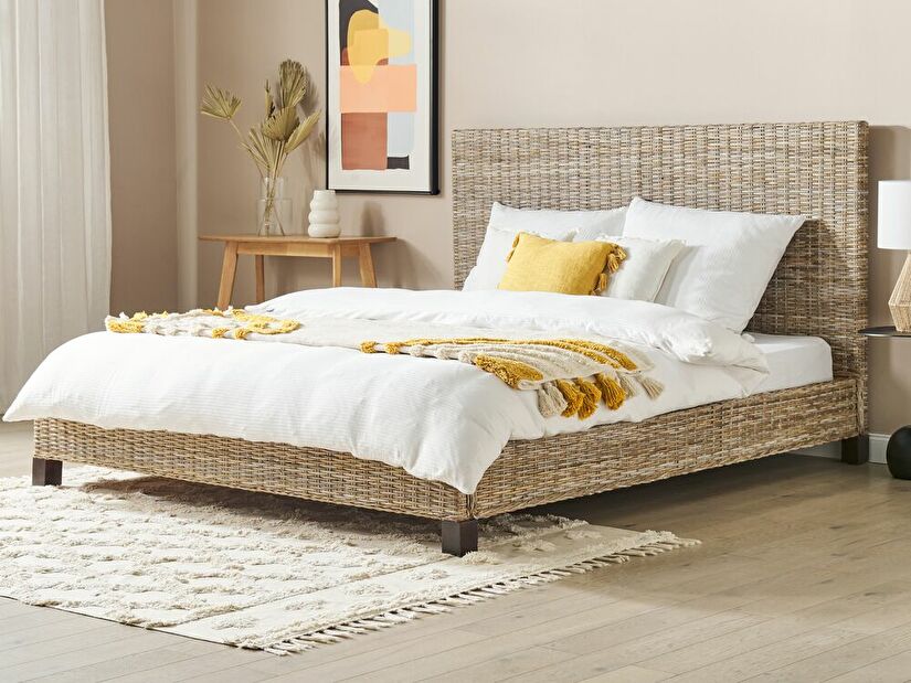 Manželská postel 180 cm Syrma (přírodní) (s roštem)