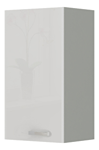 Horní kuchyňská skříňka Brunea 40 G-72 1F (šedá + lesk bílý)