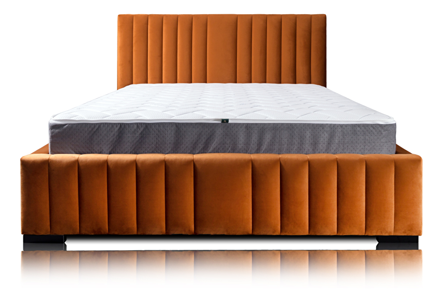 Čalouněná postel 140x200 cm Veggie (měděná)