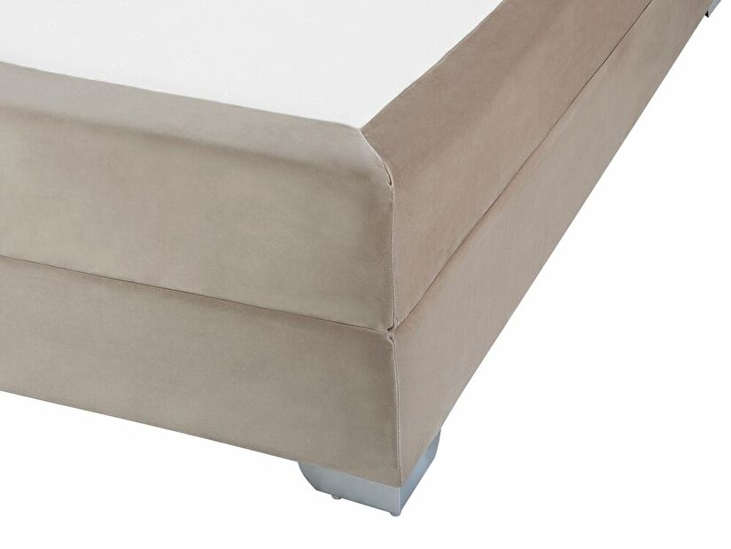 Kontinentální postel 180 cm CONSOLE (s roštem a matrací) (béžová)