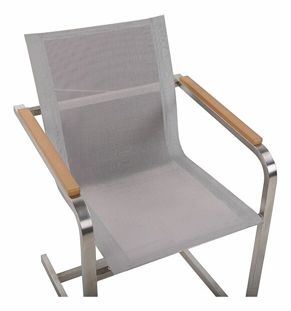 Zahradní set GROSSO/COLSO (dub) (laminát HPL) (béžové židle) (pro 6 osob)