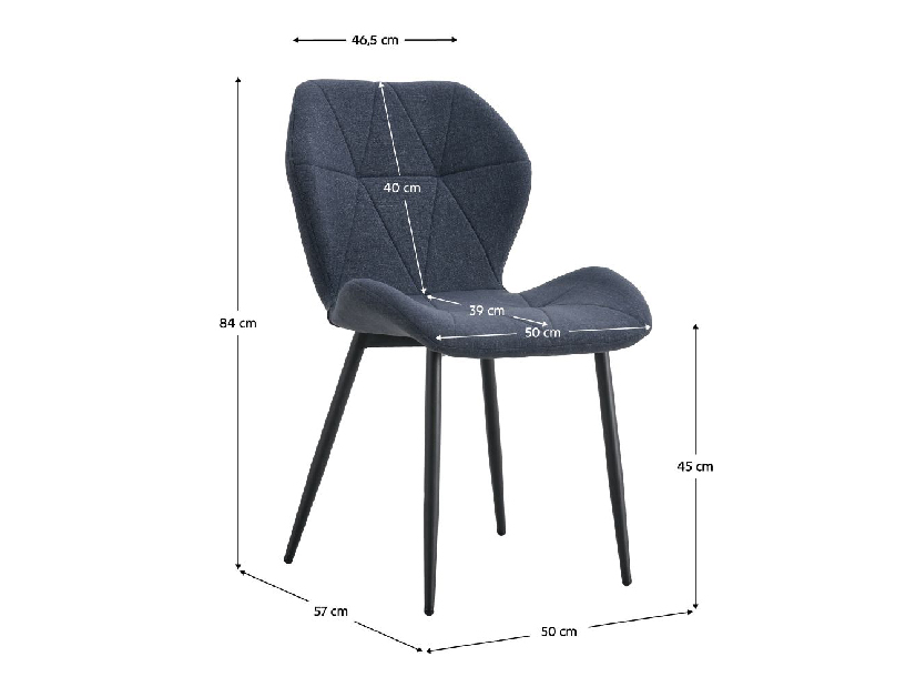 Jídelní židle Makona Typ 2 LD-01-LY3055-23 (tmavě šedá + černá)