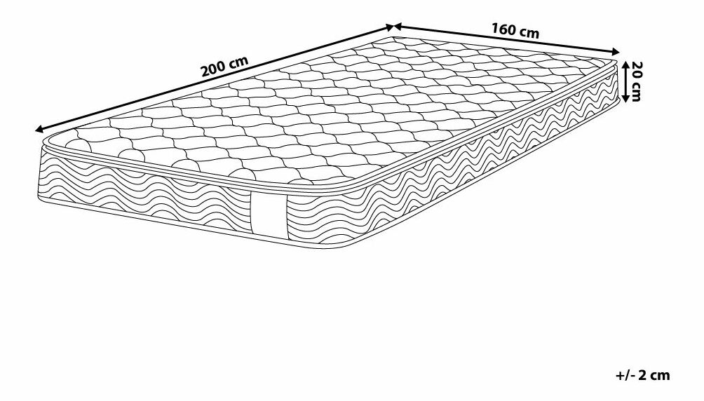 Taštičková matrace 160x200 cm SALEOR (měkká/tvrdá)