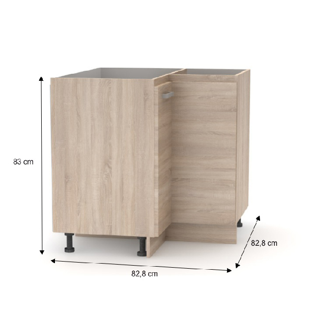 Dolní rohová kuchyňská skříňka NOPL-061-RS Noliana (dub sonoma)