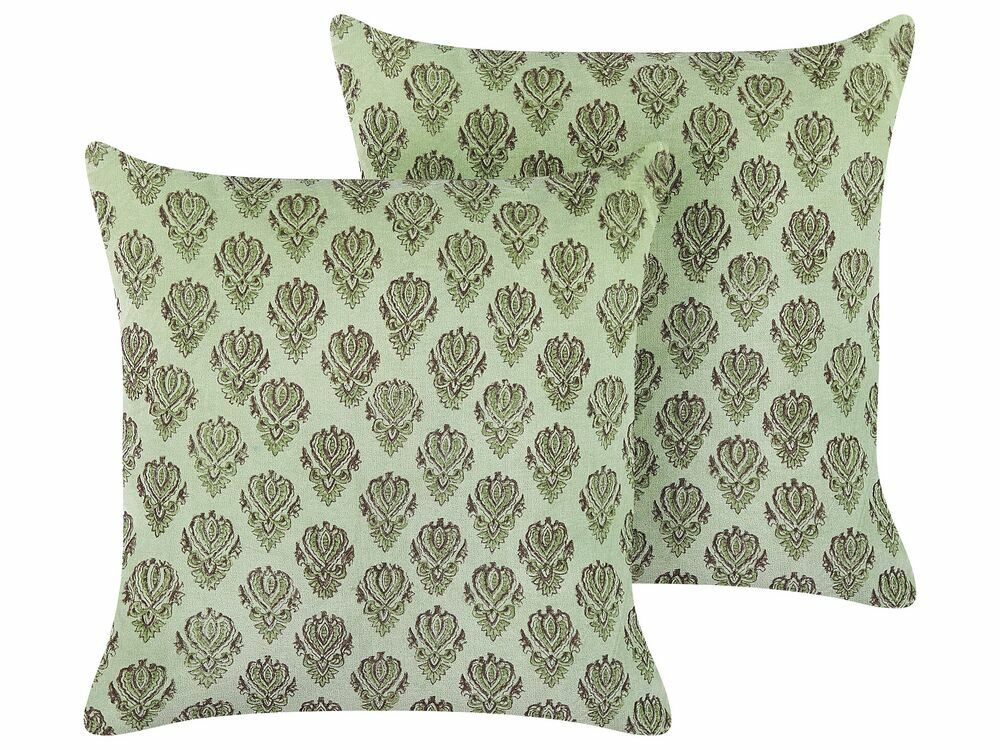 Sada 2 ozdobných polštářů 45 x 45 cm Rugnia (zelená)