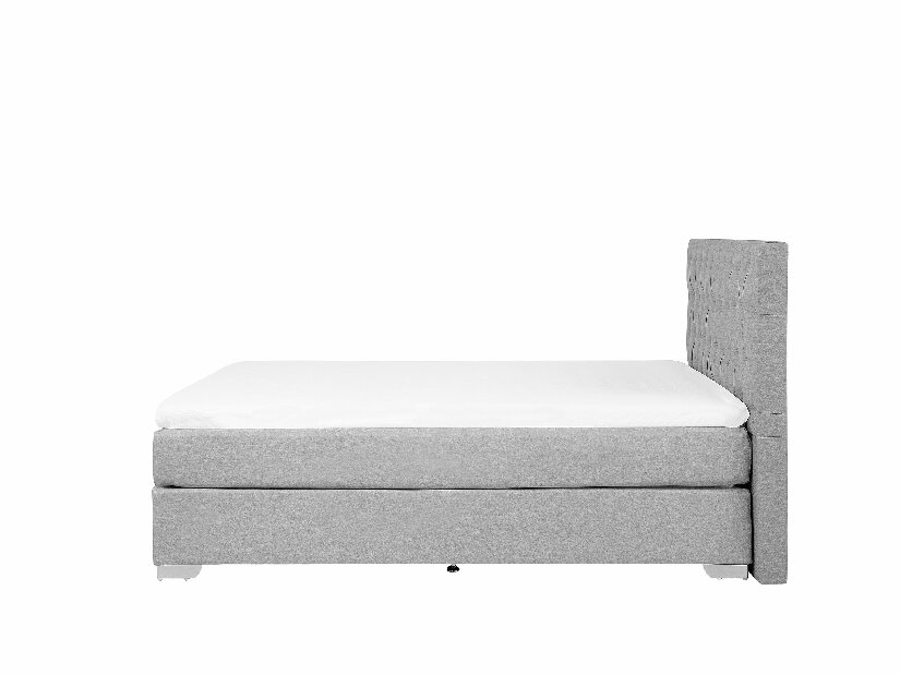 Manželská postel Boxspring 160 cm DUKE (s roštem a matrací) (šedá)