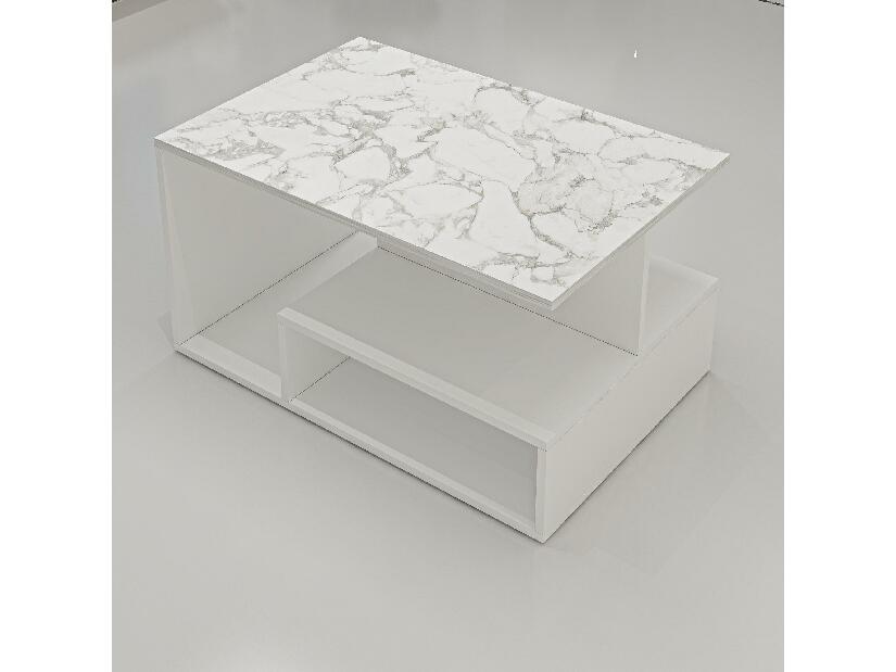 Konferenční stolek Veriana (bílý mramor)