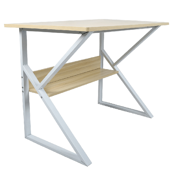 Psací stolek Torcor 80 (dub přírodní + bílá) *výprodej