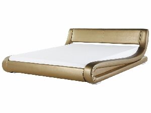 Manželská vodní postel 180 cm Anais (zlatá) (s roštem a matrací)
