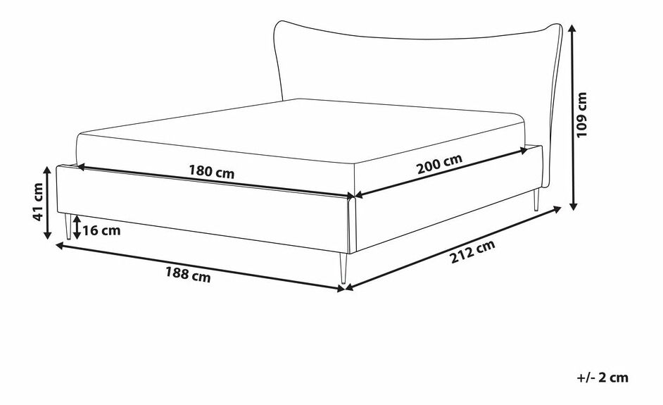 Manželská postel 180 cm Chaza (světle šedá)