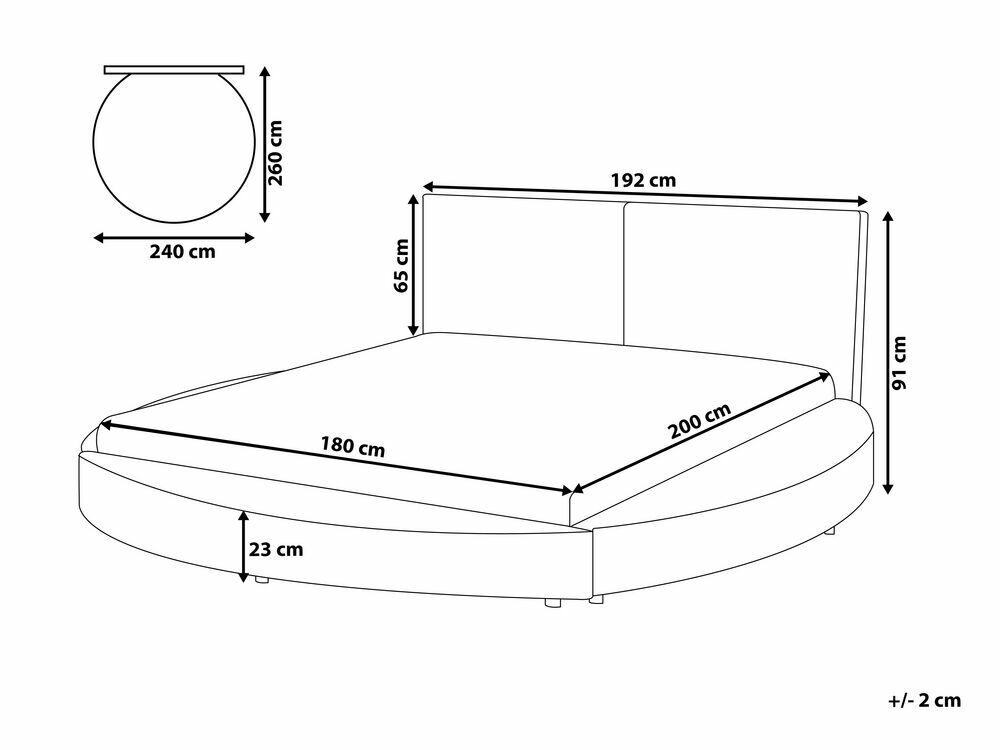 Manželská postel 180 cm LOMA (s roštem) (bílá)