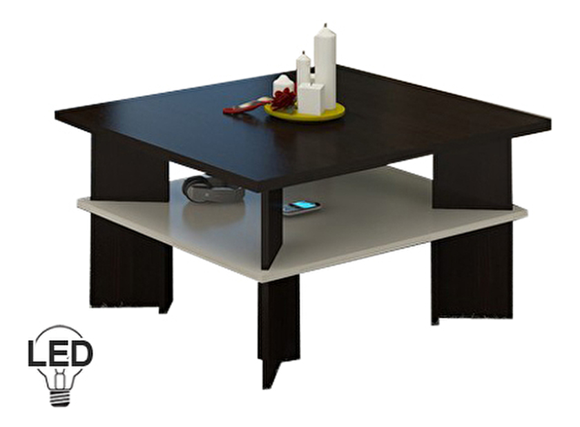 Konferenční stolek Vectra 1 (wenge + krém)
