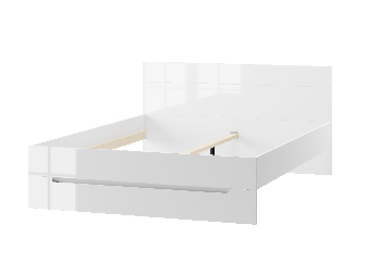 Manželská postel 180 cm Sallosa 35 (bílá + lesk bílý)