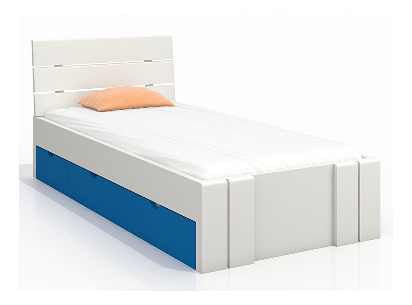 Jednolůžková postel 120 cm Naturlig Kids Tosen High Drawers (borovice) (s roštem)