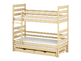 Dětská postel 80 cm TORI (s roštem a úl. prostorem) (borovice)
