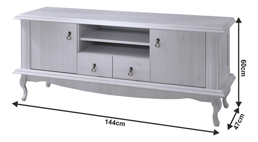 TV stolek/skříňka Valiara DA14 (bílá)