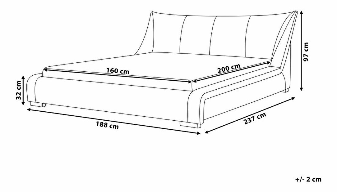 Manželská postel 160 cm NICE (s roštem) (růžová sametová)