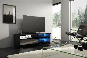TV stolek/skříňka Mona 100 (černá matná + černý lesk)