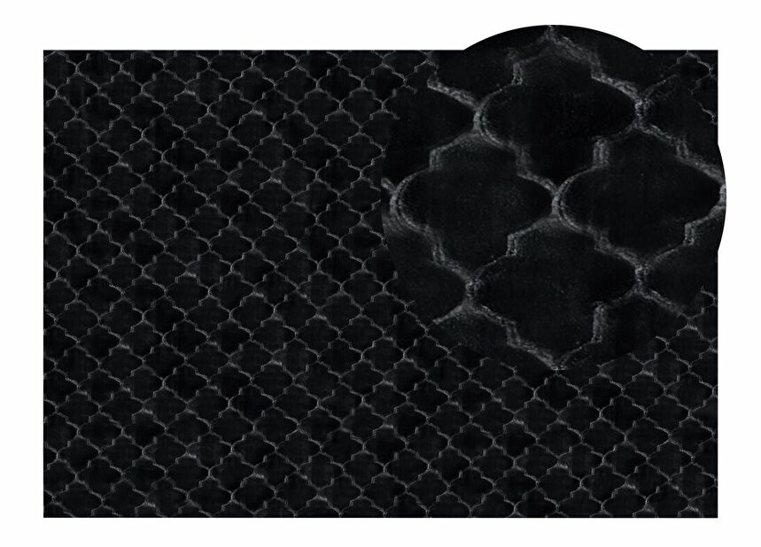Koberec z umělé kožešiny 160 x 230 cm Gharry (černá)