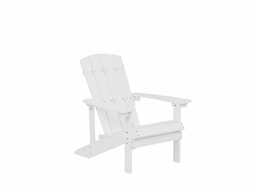 Zahradní židle s podnožkou Adack (bílá)