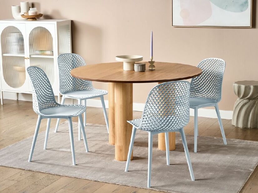 Set 4 ks jídelních židlí Erielle (modrá)