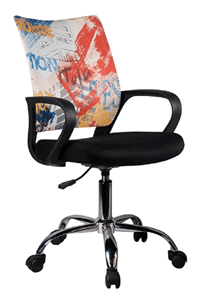 Kancelářska židle Strix (černá + vzor) *výprodej