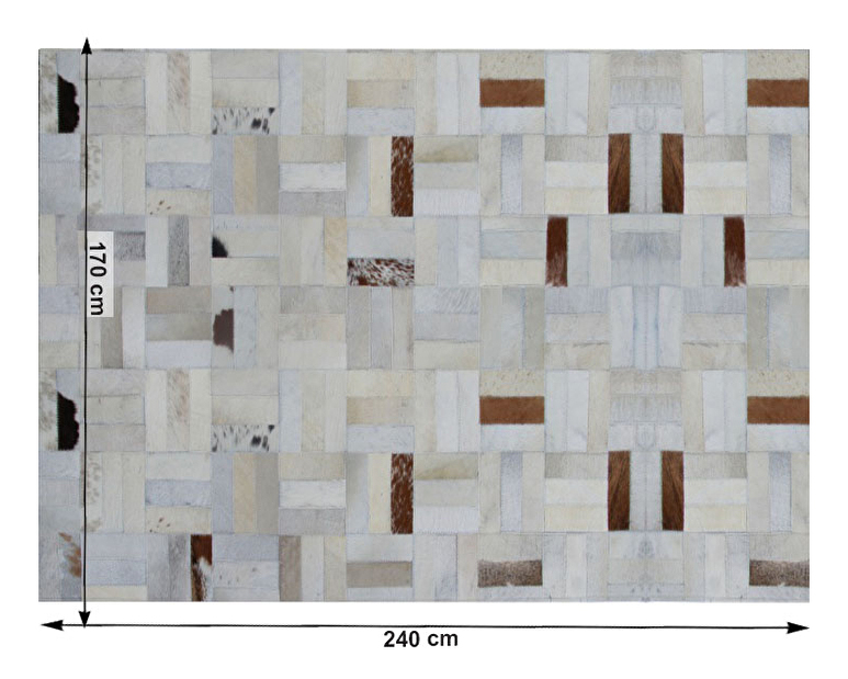 Kožený koberec 170x240 cm Koza typ 1