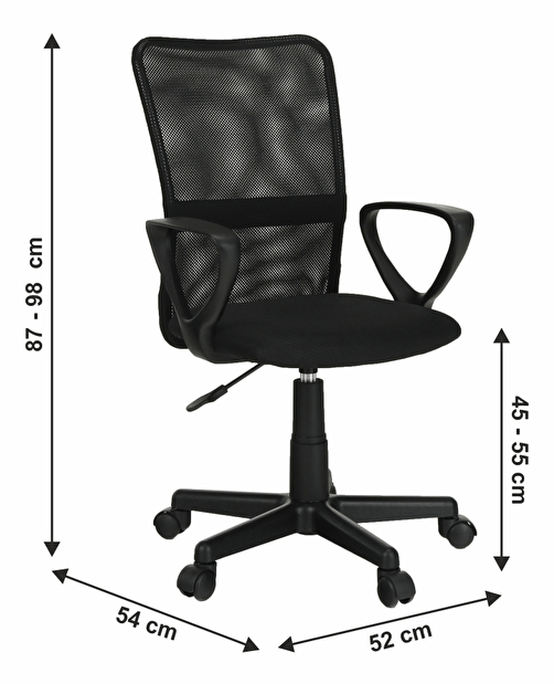 Kancelářská židle Rottir (černá)