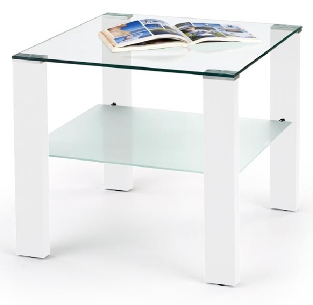 Konferenční stolek Simple H kwadrat bílý