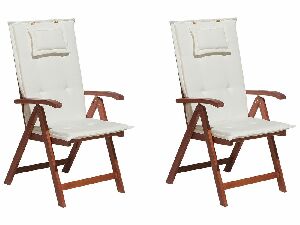 Set 2 ks. zahradních židlí TRATORIA (tmavě červená + bílá)