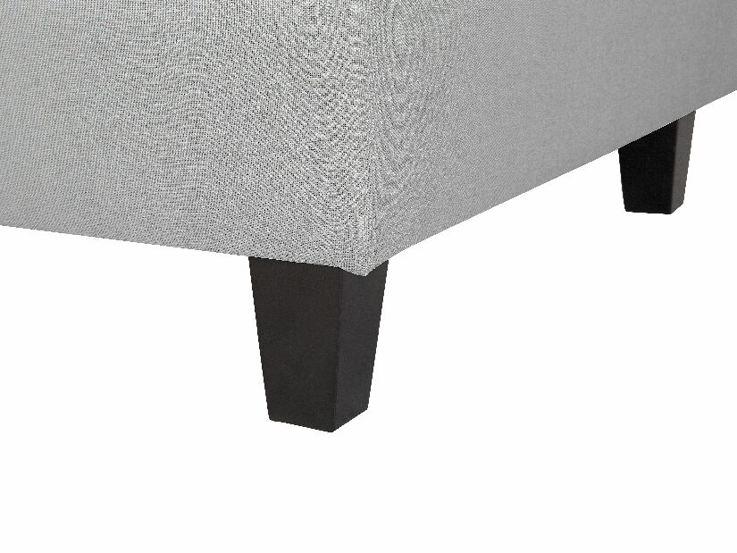 Modulární pohovka ve tvaru U FELLE (polyester) (světle šedá) (pro 6 lidí) (s taburetem)