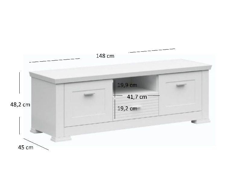TV stolek/skříňka Alethia (bílá)