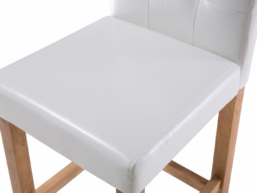 Barová židle MATON (syntetická kůže) (bílá)