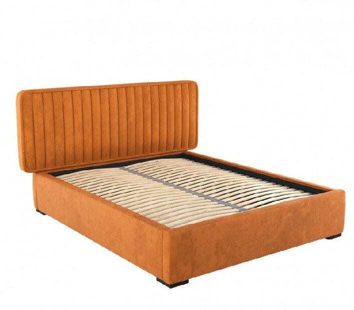 Čalouněná postel 160x200 cm Aria (oranžová)