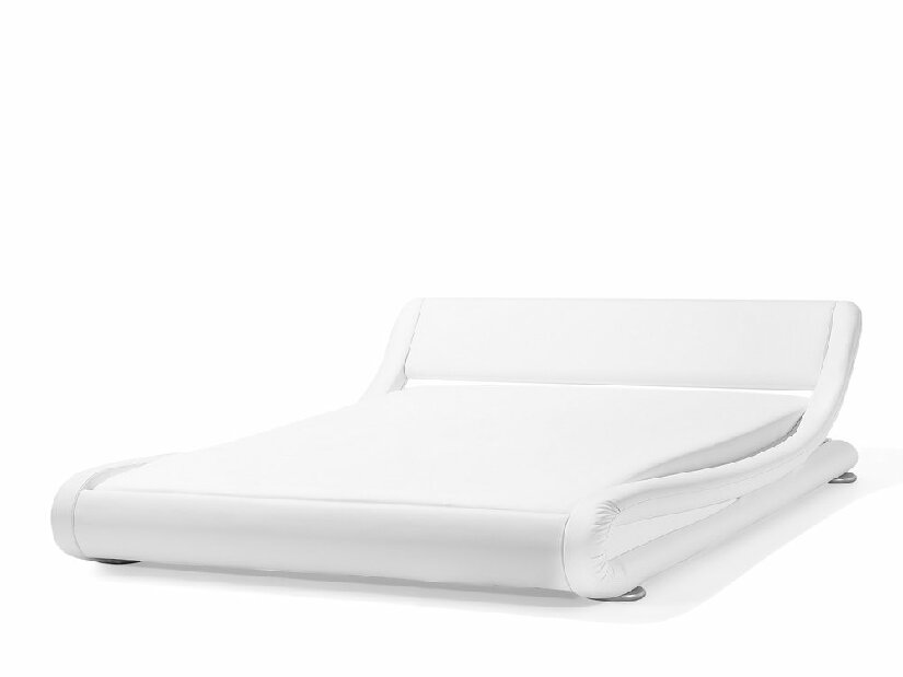 Manželská postel 180 cm AVENUE (s vodní matrací) (bílá) *výprodej