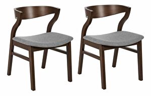 Set 2 ks jídelních židlí Marza (tmavé dřevo)