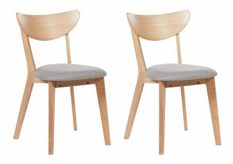 Set 2 ks jídelních židlí Ejus (světlé dřevo)