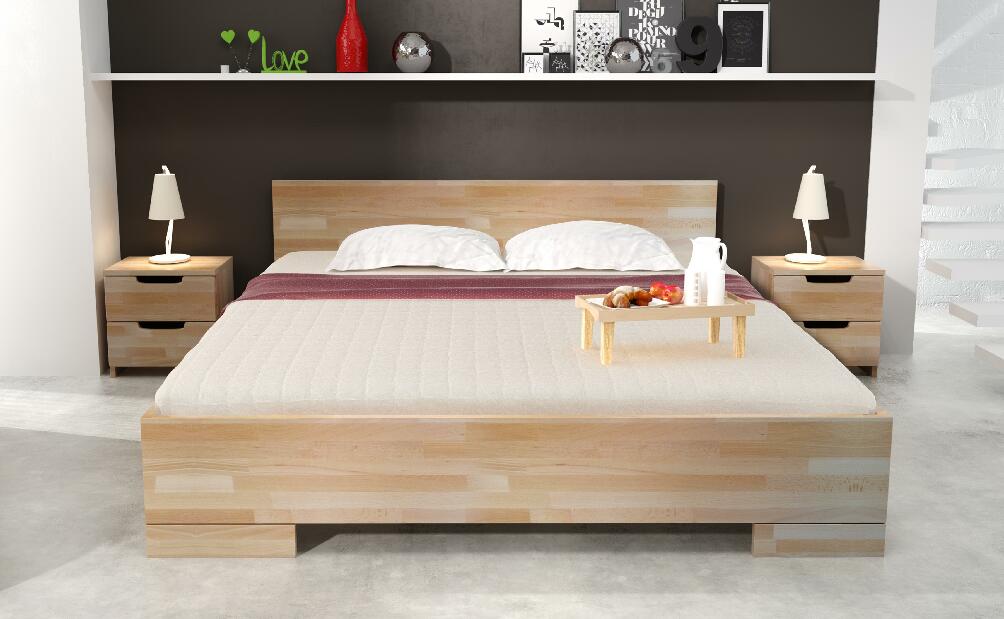 Manželská postel 180 cm Naturlig Stalander Maxi (buk) (s roštem)