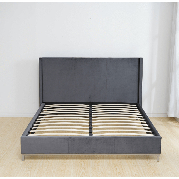 Manželská postel 180 cm Tinrum (šedá) (s roštem)