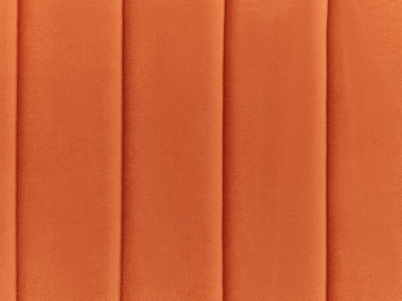Manželská postel 140 cm Vakarine (oranžová) (s roštem a úložným prostorem)