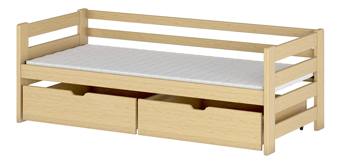 Dětská postel 90 cm Erin (s roštem a úl. prostorem) (borovice)