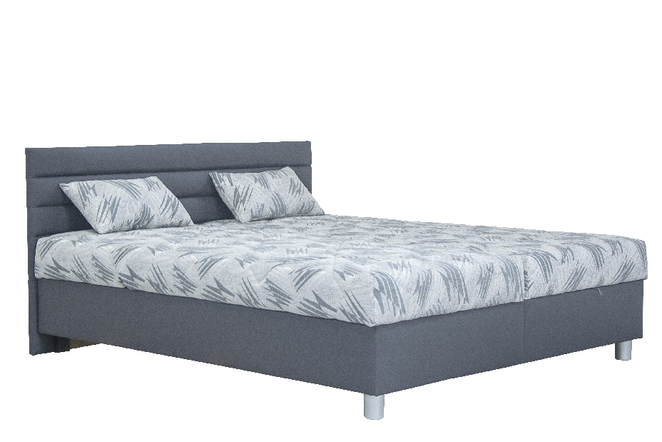 Manželská postel 180 cm Blanář Spa (tmavě šedá) (s rošty a matracemi Alena)