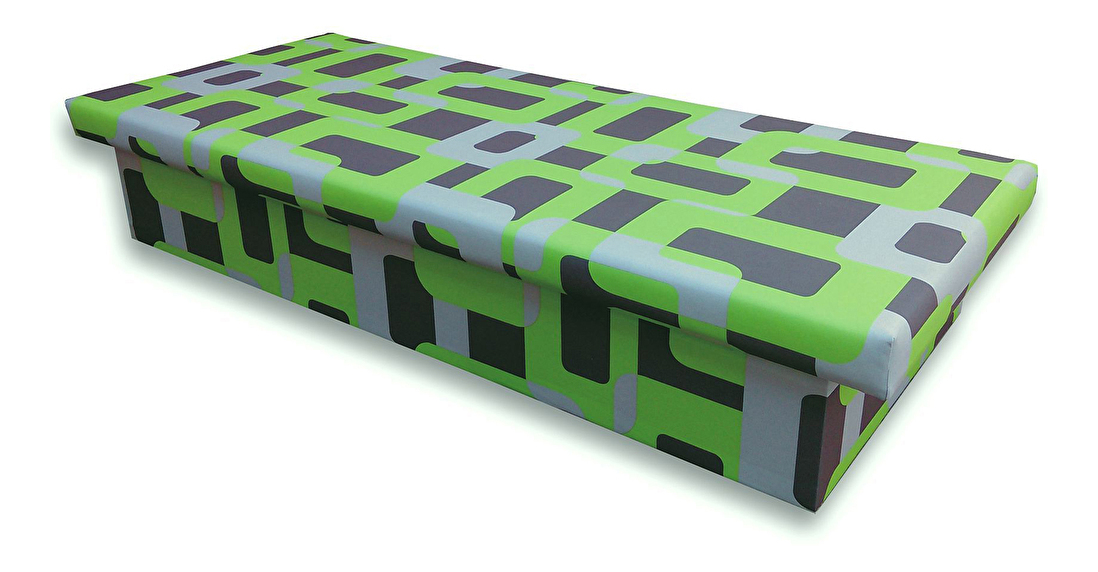Jednolůžková postel (válenda) 90 cm Jana 10 (Gusto 5A zelená) *výprodej
