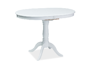 Rozkládací jídelní stůl 100-129 cm Dani (bílá + bílá) (pro 4 až 6 osob)