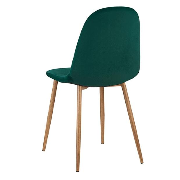 Jídelní židle Angelique (smaragdová + buk)