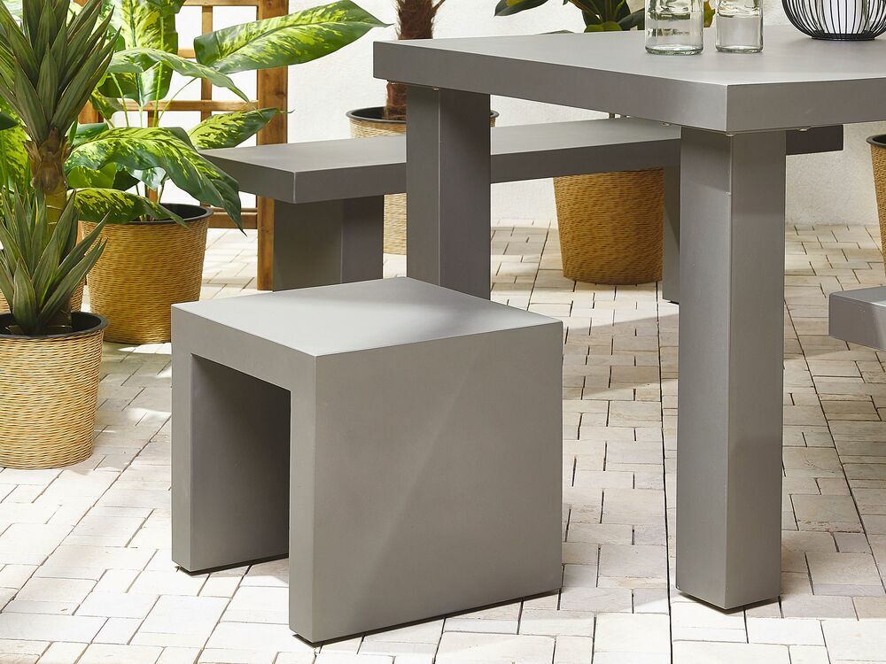 Set 2 ks. zahradních židlí TONUTO (beton) (šedá)