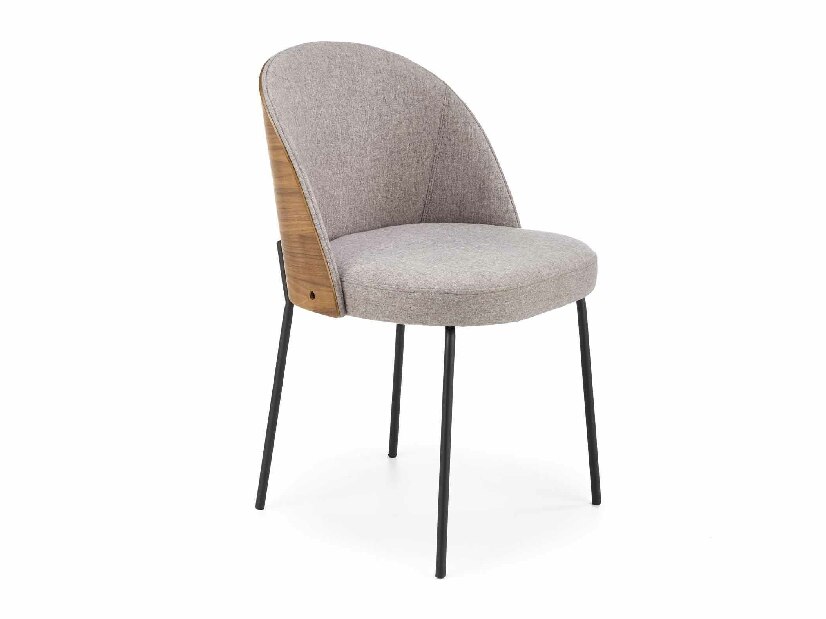 Jídelní židle Kalipo (šedá + Světlý ořech)
