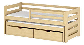 Dětská postel 90 cm Keith (s roštem a úl. prostorem) (borovice)