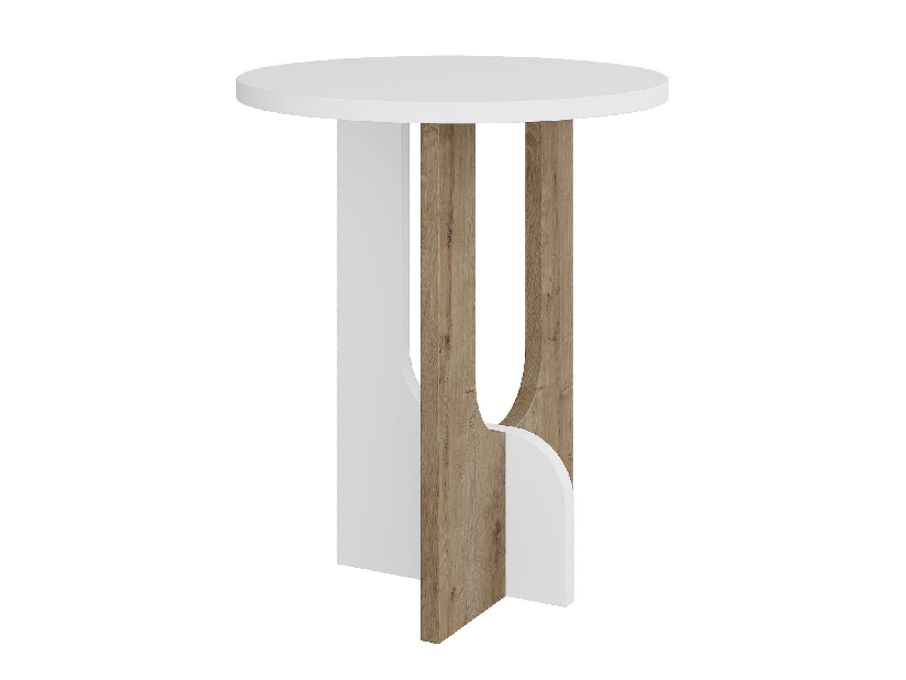 Příruční stolek Leilani ( bílá + dub)